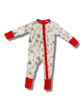 Angel Dear 0-3 Months Christmas Cookies Bamboo Pajamas Unisex